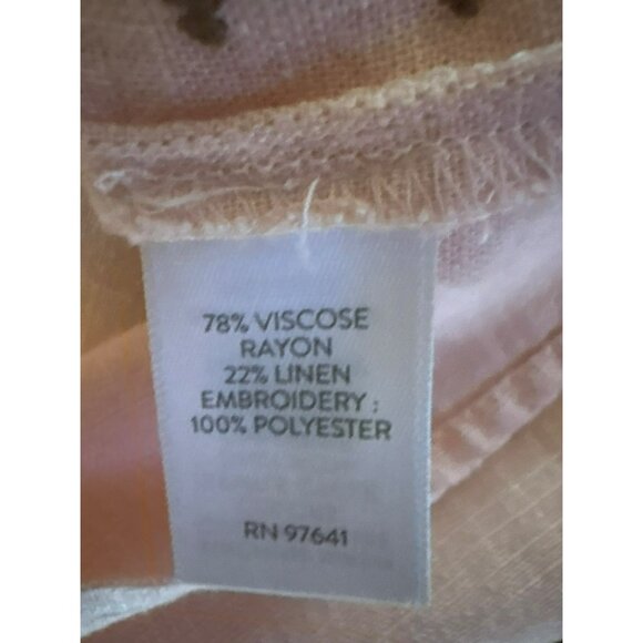 J.Jill Boho Short Sleeve Tunic Top With Embroidered Trim Size L - Picture 4 of 6